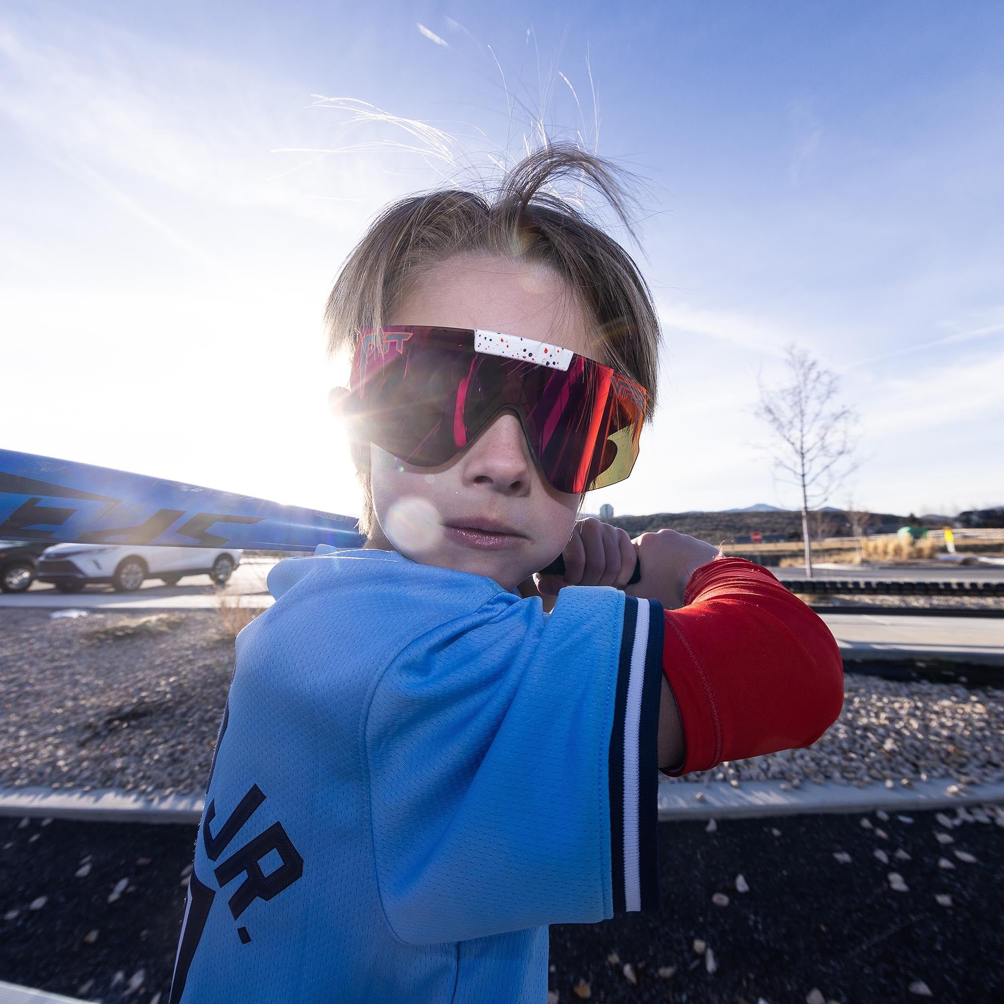 Red / Regular | photo_of_person.JPG | The Heater Flip Off 2.0 from Pit VIper Sunglasses