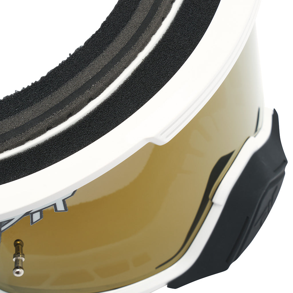 Gold / Small | im_ready_for_my_closeup.JPG | The Miami Nights Brapstrap Moto Goggle from Pit Viper