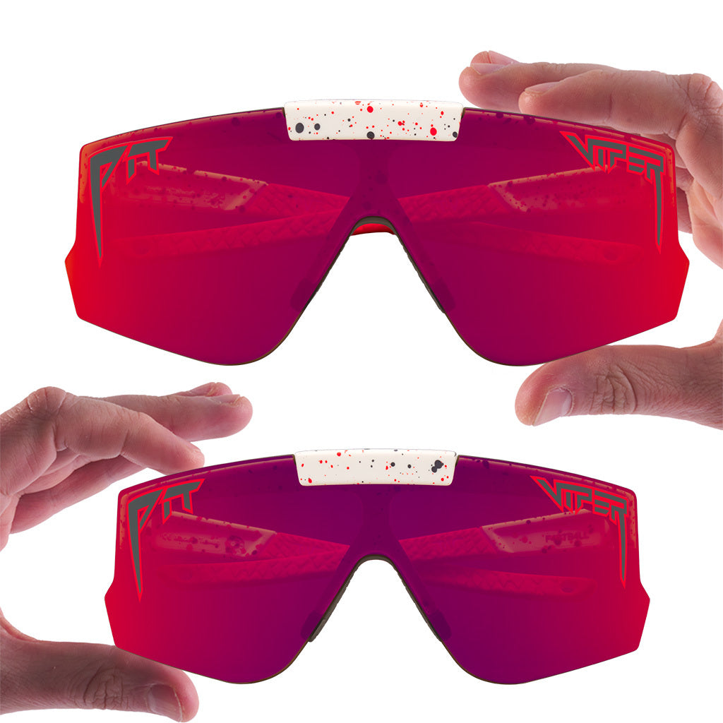 Red / Wide | there_are_2_sizes.JPG | The Heater Flip Off 2.0 from Pit VIper Sunglasses