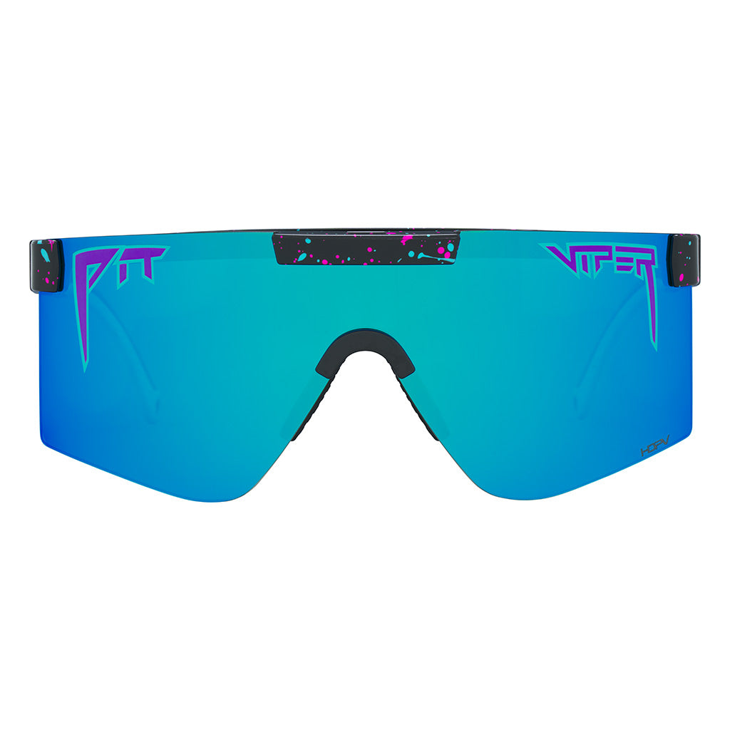 HDPV Polarized Blue / Wide | full_frontal.JPG | The Midnight Original Wide HDPV Polarized Blue, shield style sunglasses from Pit Viper, polarized sunglasses from Pit Viper
