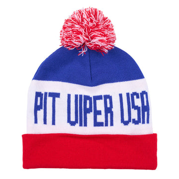 USA Pom Pom Beanie