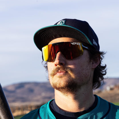 HDPV Polarized Rainbow / Wide | photo_of_person.JPG | The Exec Flip Offs sunglasses from Pit Viper