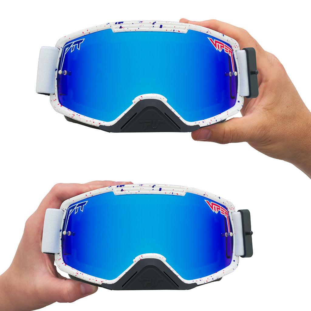 Blue / Large | large_&_small.JPG | The Merika Brapstrap Moto Goggle from Pit Viper