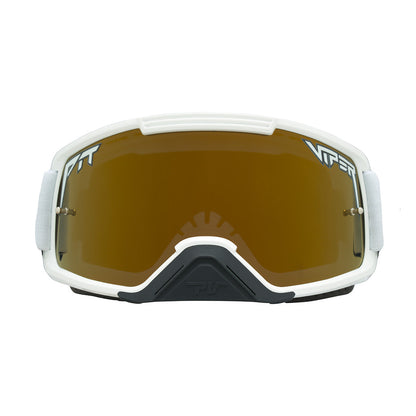 Gold / Large | full_frontal.JPG | The Miami Nights Brapstrap Moto Goggle from Pit Viper
