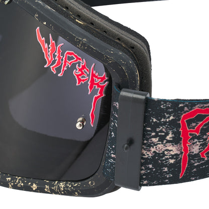 Smoke / Small | detail_shot.JPG | The Reign in Mud Brapstrap Moto Goggle Small from Pit Viper