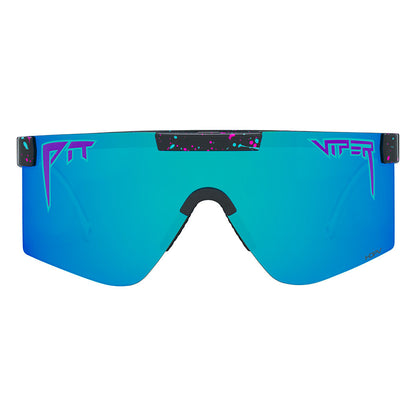 HDPV Polarized Blue / Wide | full_frontal.JPG | The Midnight Original Wide HDPV Polarized Blue, shield style sunglasses from Pit Viper, polarized sunglasses from Pit Viper